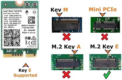 AX1675X WI-FI 6E סדרת הרוצחים TRI פס 2.4/5/6 GHz שדרוג | 2.4 GBPs | Bluetooth 5.3 תמיכה | M.2 PCIE